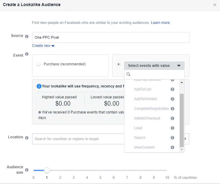 Create a Facebook Lookalike Audience