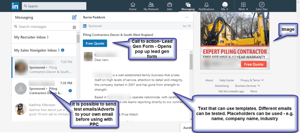 Message Ads Linkedin Sponsored Inmail Message Ads Linkedin