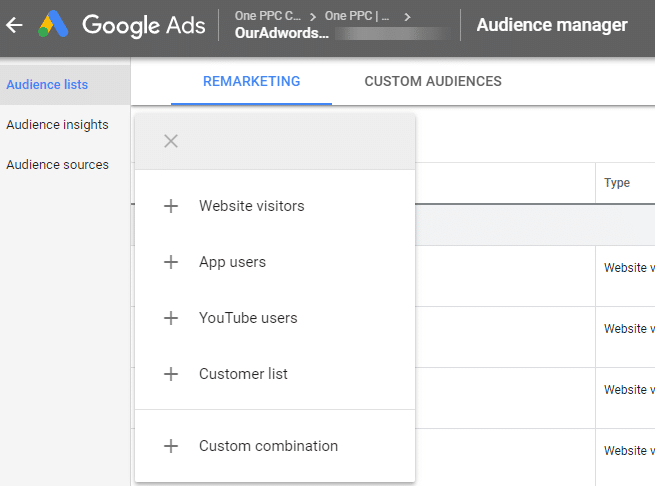 Remarketing Audiences for RLSA Search