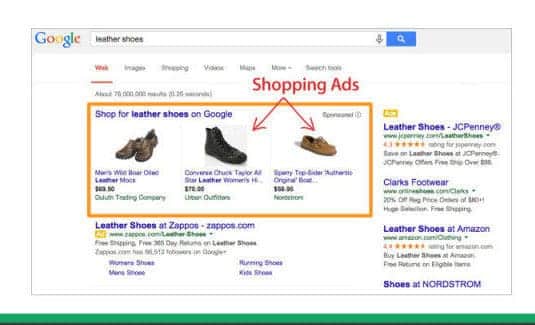 google shopping shoes