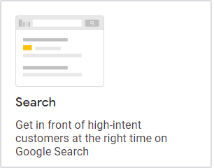 Search Campaign Type