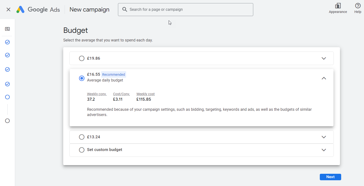 Google Ads Budgets