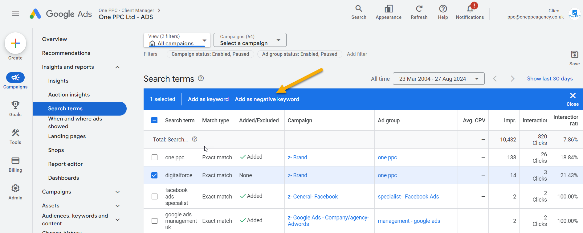 How To Add A Negative Keyword For Google Ads