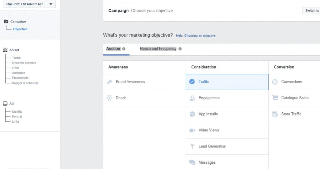 Facebook Campaign Objectives