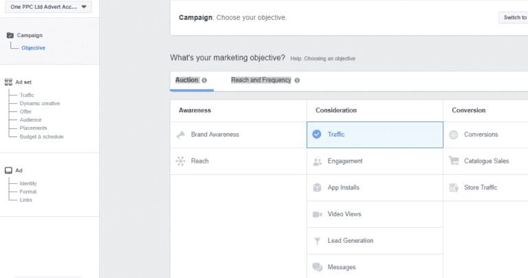 Facebook Campaign Objectives Optimisation