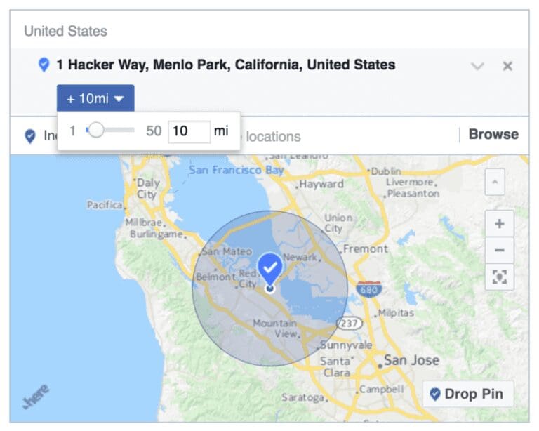 Facebook Targeting Locations