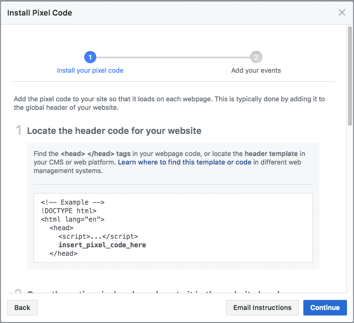 install code facebook pixel