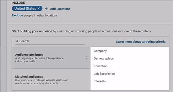 LinkedIn Targeting Options