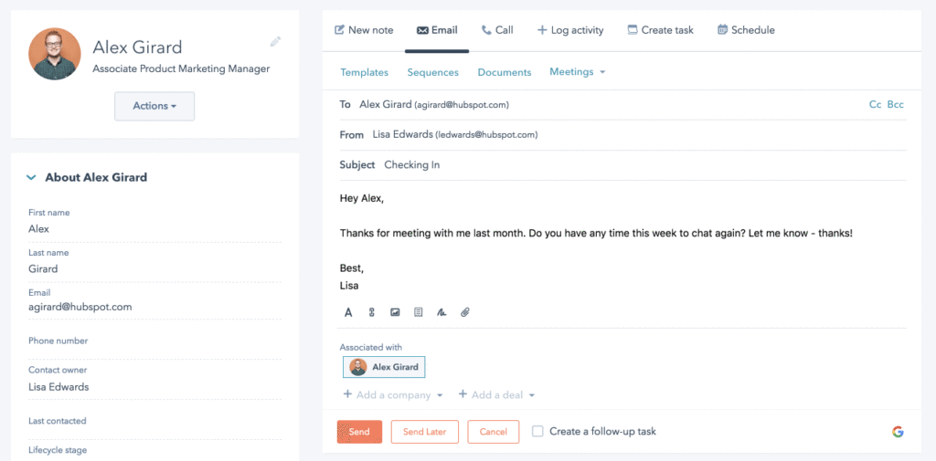 email scheduling HubSpot GIF