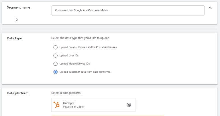 google ads customer match for services companies
