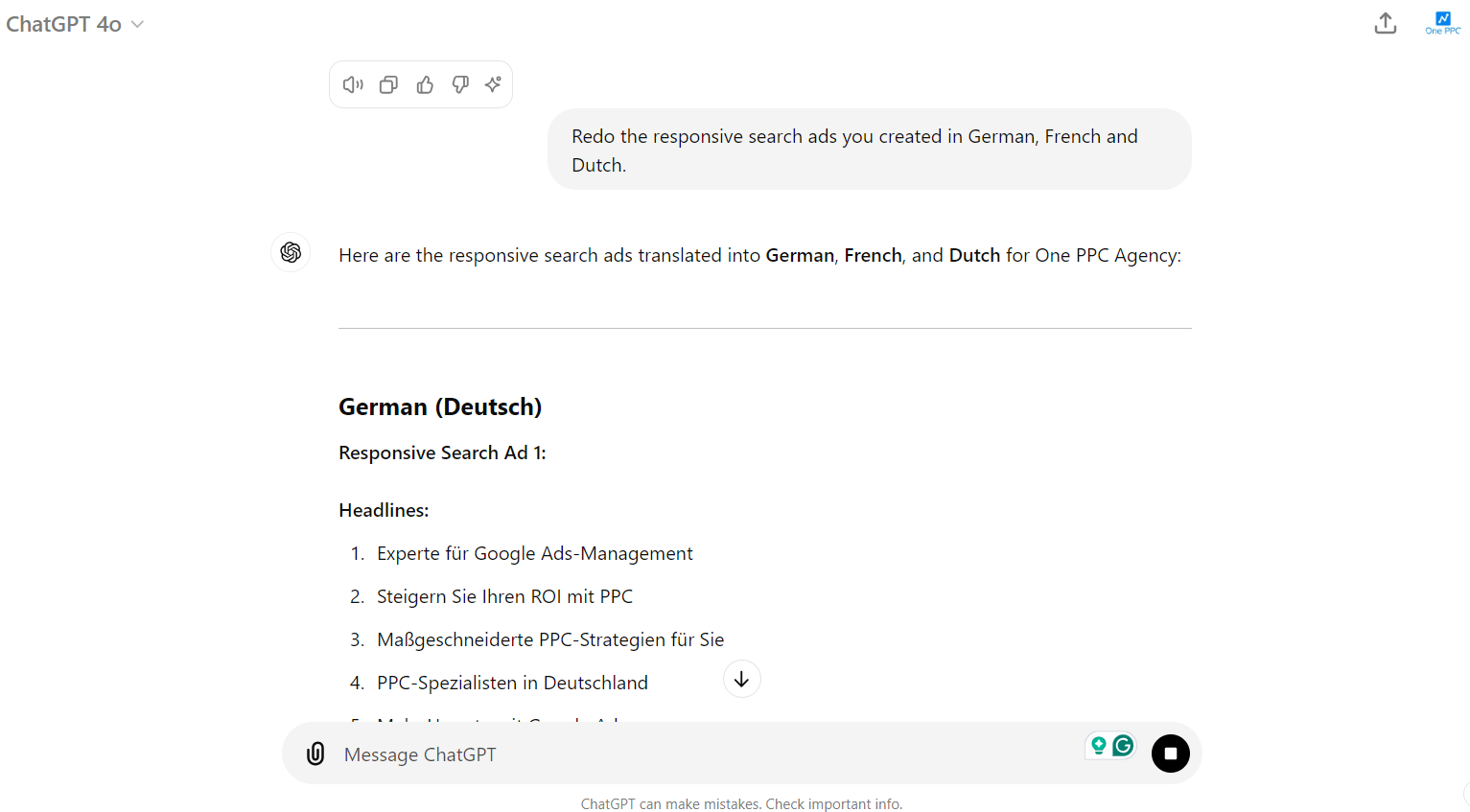 Change Language Chat Gpt Google Ads