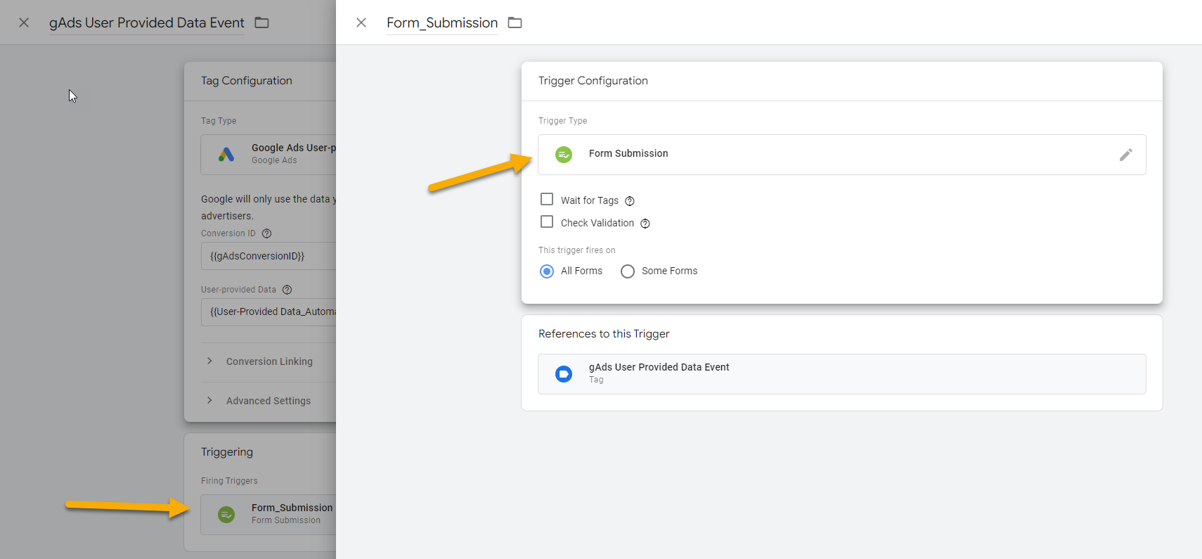 Enhanced Conversion Tracking Form Trigger Google Tag Manager Ads