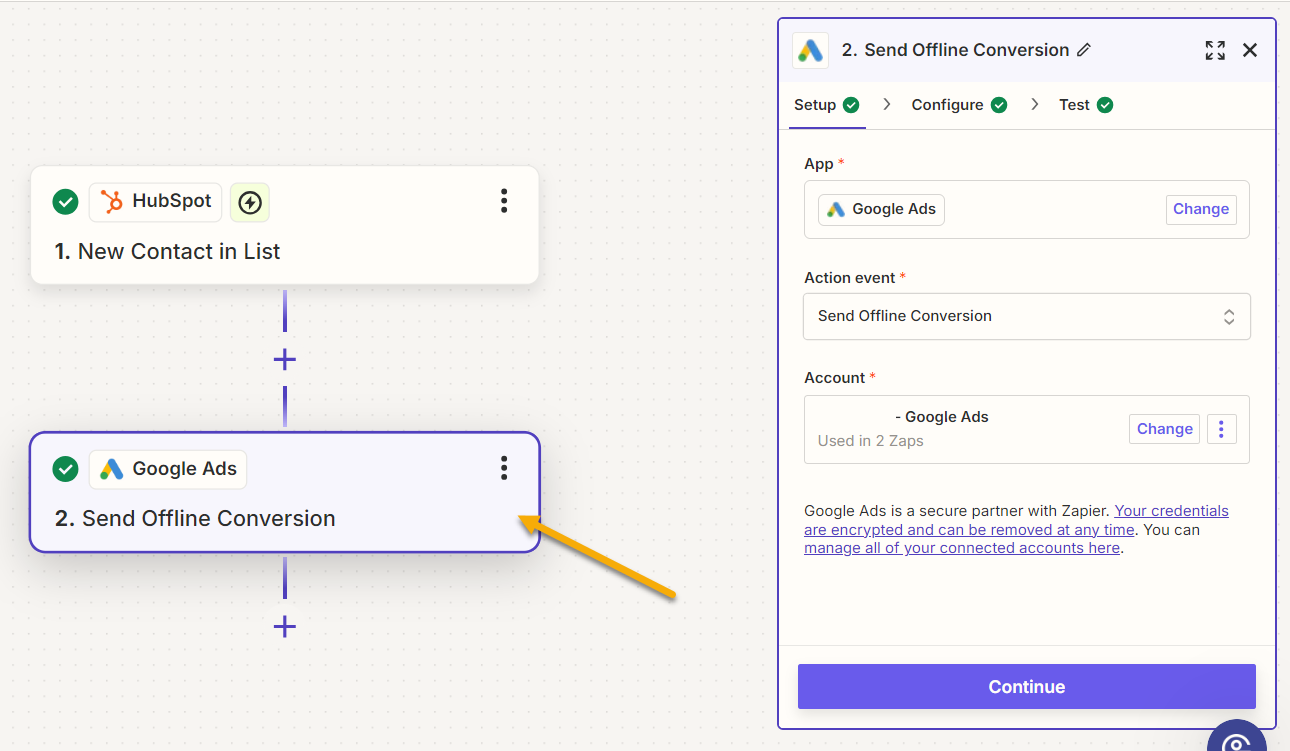 Google Ads Setup Zapier Tag 1