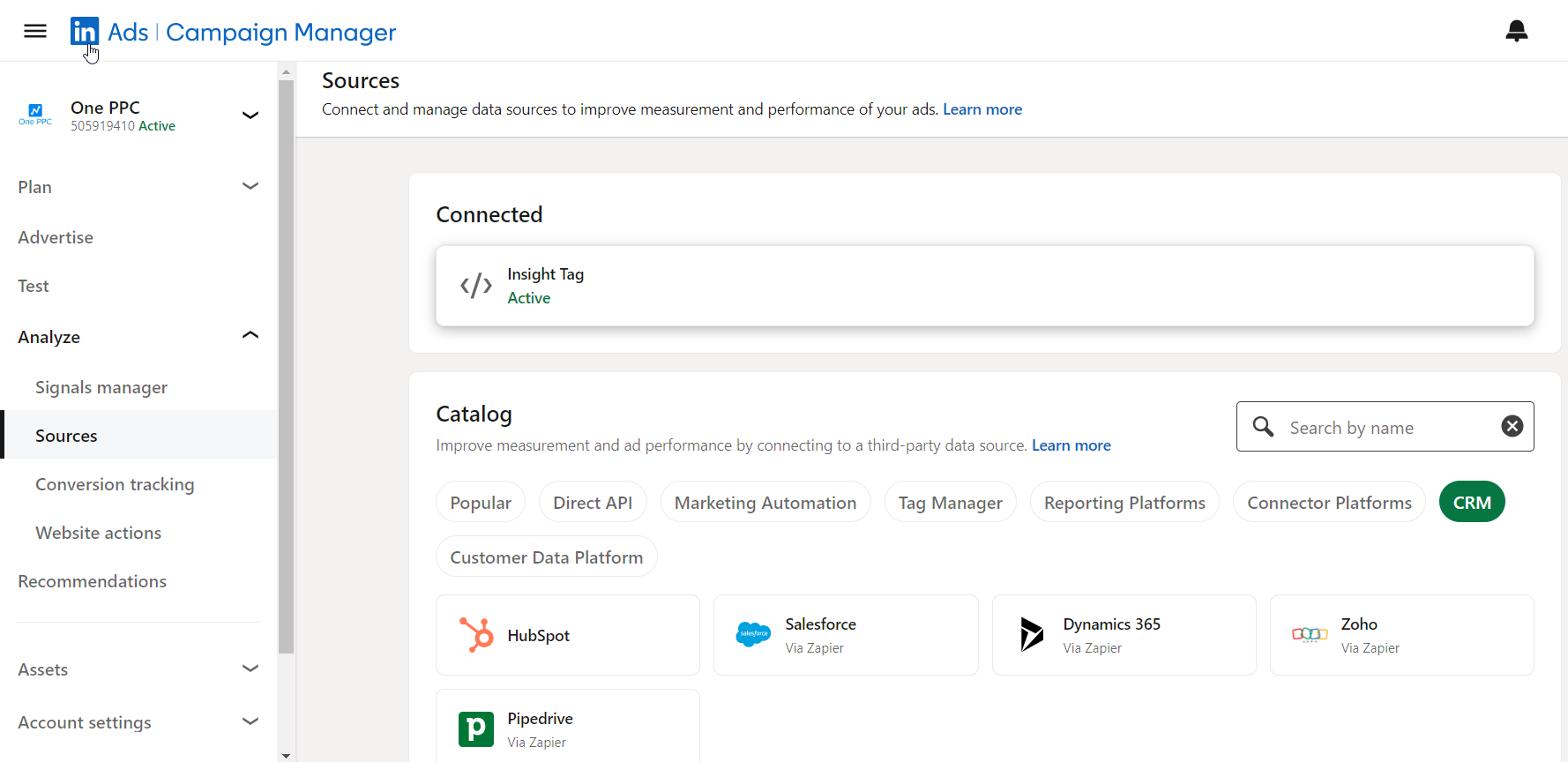 Linkedin Ads Sources Crm Marketing Automation Connector Platforms
