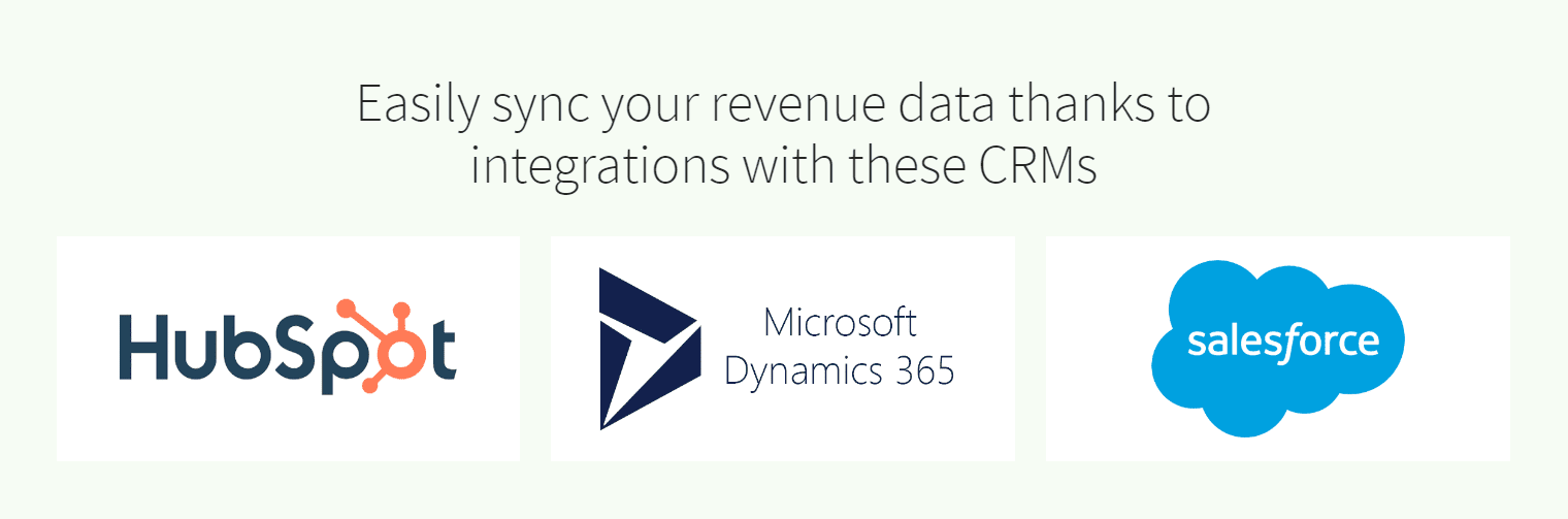 Synch Revenue Data With Crm Hubspot Dynamics Salesforce 1