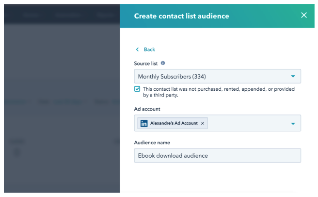 Create Crm Audience Contact List