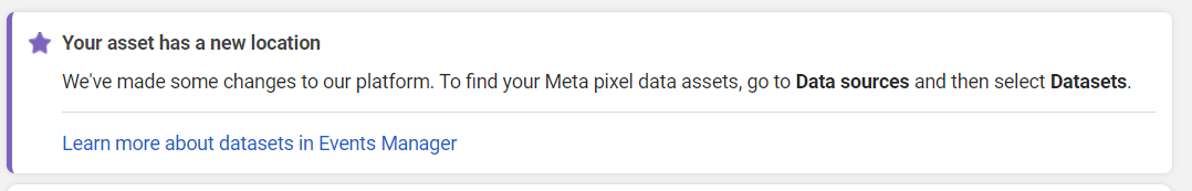 Pixel Migrate To Datasets Facebook