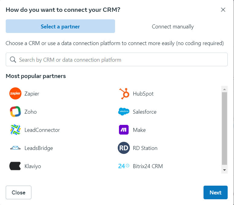 How Do You Want To Connect Your Crm To Dataset