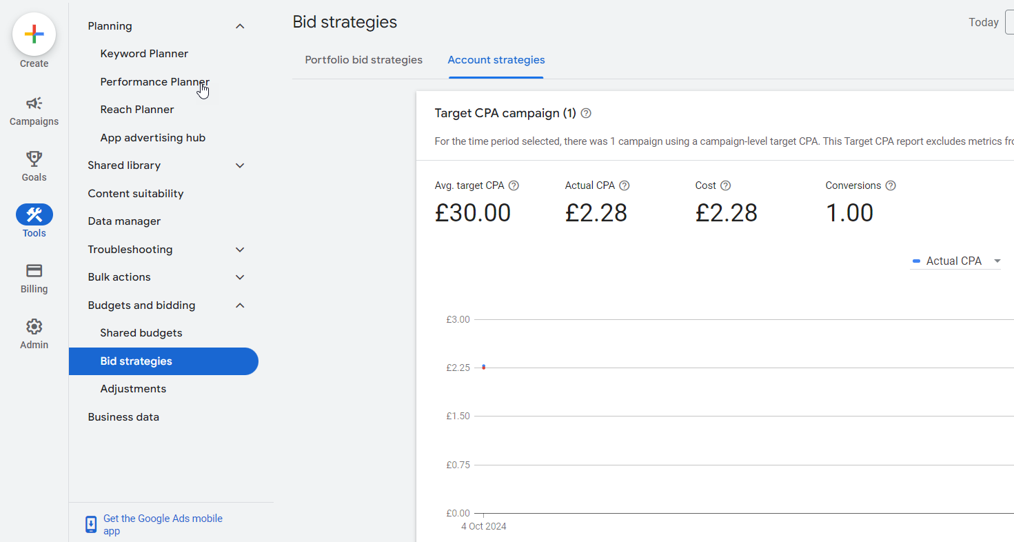 Bidding Strategies Target Cpa