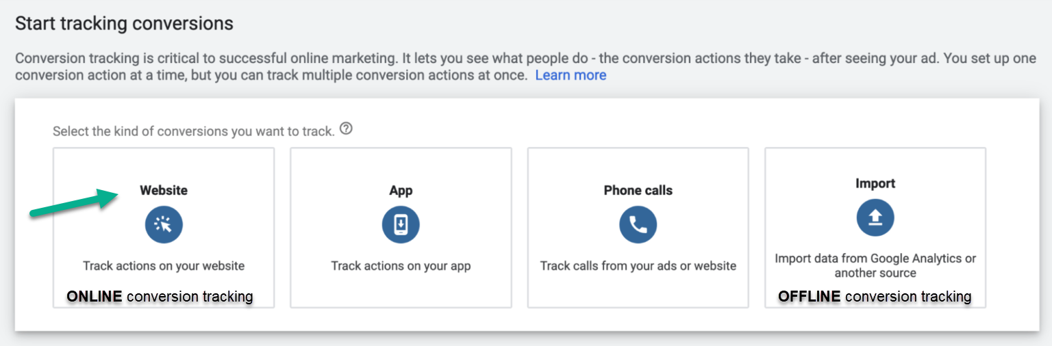 Start Tracking Online Conversions