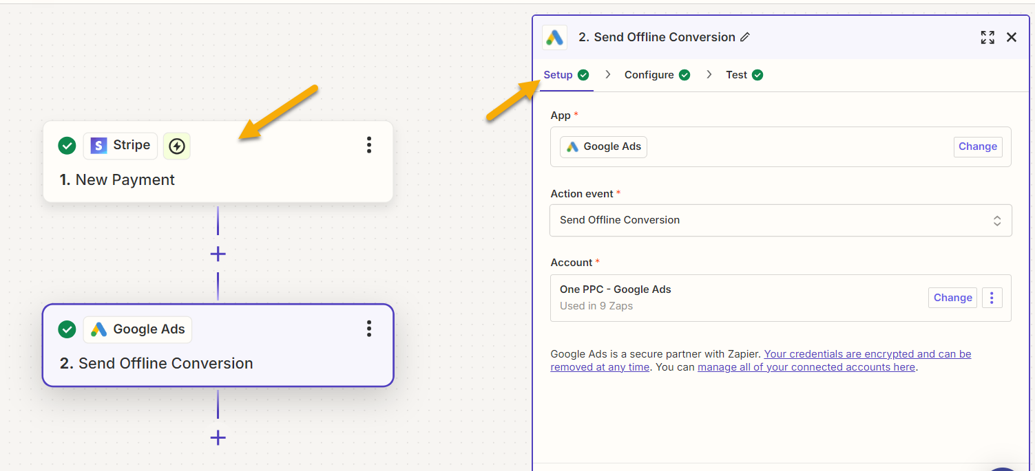Stripe Payment Trigger App Zapier Google Ads